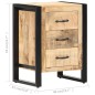 vidaXL Nachttisch 40x35x55 cm Mango Massivholz vidaXL Nachttisch 40x35x55 cm Mango Massivholz