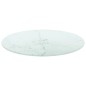 vidaXL Tischplatte Weiß Ø40x0,8 cm Hartglas in Marmoroptik vidaXL Tischplatte Weiß Ø40x0,8 cm Hartglas in Marmoroptik