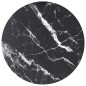 vidaXL Tischplatte Schwarz Ø70x0,8 cm Hartglas in Marmoroptik vidaXL Tischplatte Schwarz Ø70x0,8 cm Hartglas in Marmoroptik