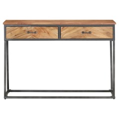 vidaXL Konsolentisch 110x35x75 cm Akazie Massivholz