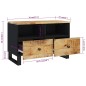 vidaXL TV-Schrank 70x33x46 cm Massivholz Mango vidaXL TV-Schrank 70x33x46 cm Massivholz Mango