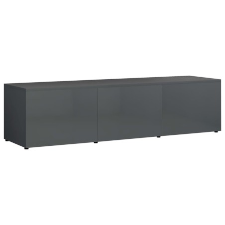 vidaXL TV-Schrank Hochglanz-Grau 120x34x30 cm Holzwerkstoff