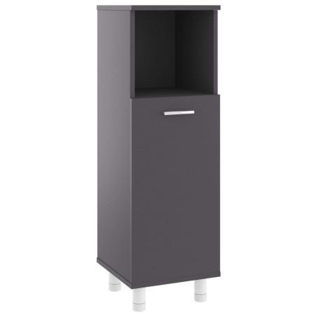 vidaXL Badezimmerschrank Grau 30x30x95 cm Holzwerkstoff