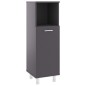 vidaXL Badezimmerschrank Grau 30x30x95 cm Holzwerkstoff vidaXL Badezimmerschrank Grau 30x30x95 cm Holzwerkstoff
