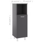 vidaXL Badezimmerschrank Grau 30x30x95 cm Holzwerkstoff vidaXL Badezimmerschrank Grau 30x30x95 cm Holzwerkstoff