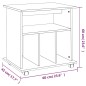 vidaXL Rollschrank Grau Sonoma 60x45x60 cm Holzwerkstoff