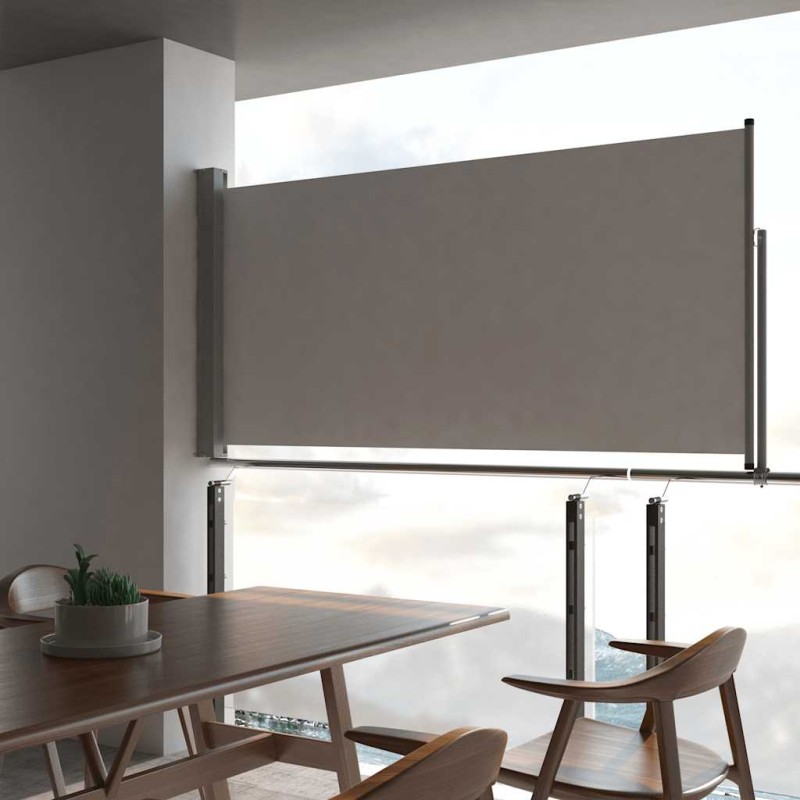 vidaXL Ausziehbare Seitenmarkise 120x300 cm Grau vidaXL Ausziehbare Seitenmarkise 120x300 cm Grau