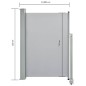 vidaXL Ausziehbare Seitenmarkise 120x300 cm Grau vidaXL Ausziehbare Seitenmarkise 120x300 cm Grau