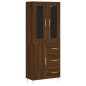 Highboard Braun Eichen-Optik 69,5x34x180 cm Holzwerkstoff Highboard Braun Eichen-Optik 69,5x34x180 cm Holzwerkstoff