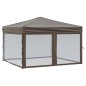 vidaXL Partyzelt Faltbar mit Seitenwänden Taupe 3x3 m vidaXL Partyzelt Faltbar mit Seitenwänden Taupe 3x3 m
