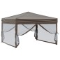 vidaXL Partyzelt Faltbar mit Seitenwänden Taupe 3x3 m vidaXL Partyzelt Faltbar mit Seitenwänden Taupe 3x3 m