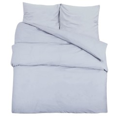 vidaXL Bettwäsche-Set Grau 260x220 cm Baumwolle