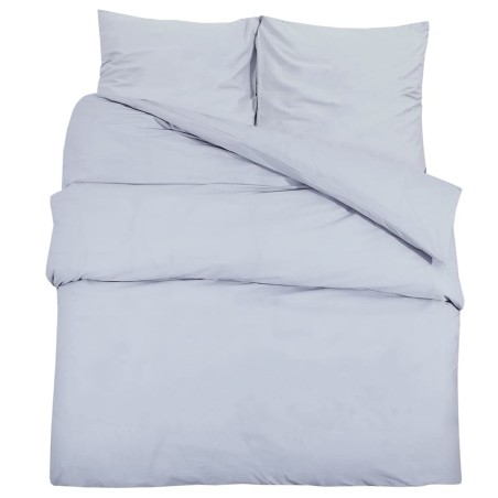 vidaXL Bettwäsche-Set Grau 260x220 cm Baumwolle