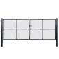 vidaXL Mesh-Gartentor Verzinkter Stahl 400 x 150 cm Grau vidaXL Mesh-Gartentor Verzinkter Stahl 400 x 150 cm Grau