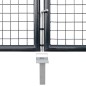 vidaXL Mesh-Gartentor Verzinkter Stahl 400 x 150 cm Grau vidaXL Mesh-Gartentor Verzinkter Stahl 400 x 150 cm Grau