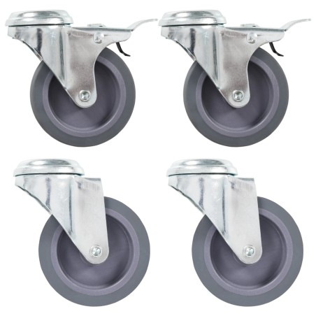 vidaXL Lenkrollen mit Bolzenloch 4 Stk. 75 mm