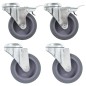 vidaXL Lenkrollen mit Bolzenloch 4 Stk. 75 mm vidaXL Lenkrollen mit Bolzenloch 4 Stk. 75 mm