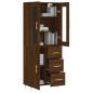 Highboard Braun Eichen-Optik 69,5x34x180 cm Holzwerkstoff Highboard Braun Eichen-Optik 69,5x34x180 cm Holzwerkstoff