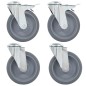 vidaXL Lenkrollen mit Bolzenloch 4 Stk. 125 mm vidaXL Lenkrollen mit Bolzenloch 4 Stk. 125 mm