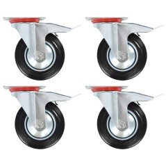 vidaXL Lenkrollen mit Doppelbremsen 4 Stk. 160 mm