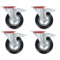 vidaXL Lenkrollen mit Doppelbremsen 4 Stk. 160 mm vidaXL Lenkrollen mit Doppelbremsen 4 Stk. 160 mm