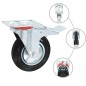 vidaXL Lenkrollen mit Doppelbremsen 4 Stk. 160 mm vidaXL Lenkrollen mit Doppelbremsen 4 Stk. 160 mm