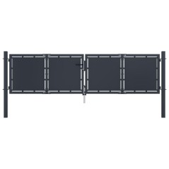vidaXL Gartentor Stahl 300×100 cm Anthrazit