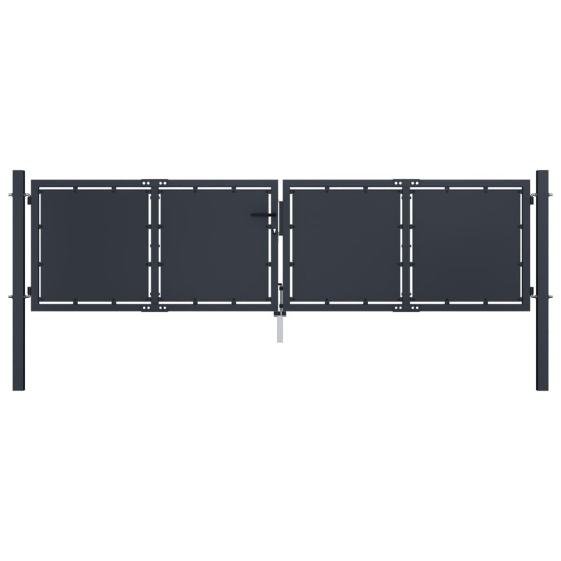 vidaXL Gartentor Stahl 300×100 cm Anthrazit vidaXL Gartentor Stahl 300×100 cm Anthrazit