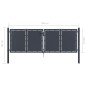 vidaXL Gartentor Stahl 300×100 cm Anthrazit vidaXL Gartentor Stahl 300×100 cm Anthrazit