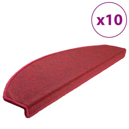 vidaXL Stufenmatten 10 Stk. 65x24x4 cm Bordeauxrot