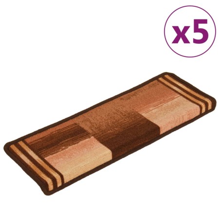 vidaXL Stufenmatten Selbstklebend 5 Stk. 65x21x4 cm Braun