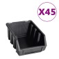 vidaXL 96-tlg. Behälter-Set für Kleinteile mit Wandplatten Rot Schwarz vidaXL 96-tlg. Behälter-Set für Kleinteile mit Wandplatten Rot Schwarz