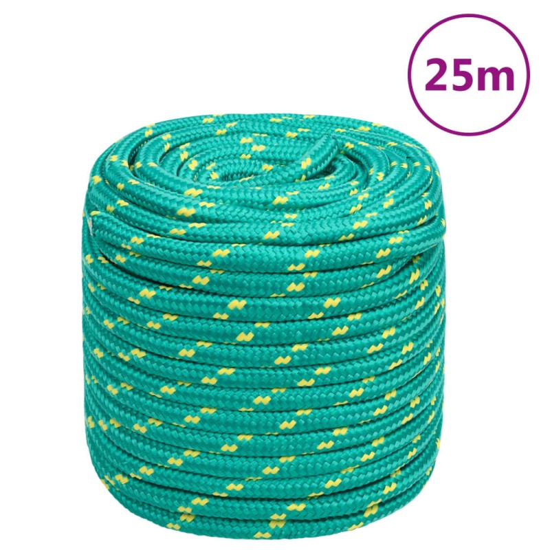 vidaXL Bootsseil Grün 16 mm 25 m Polypropylen vidaXL Bootsseil Grün 16 mm 25 m Polypropylen
