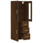 Highboard Braun Eichen-Optik 69,5x34x180 cm Holzwerkstoff Highboard Braun Eichen-Optik 69,5x34x180 cm Holzwerkstoff
