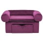 vidaXL Hundesofa mit Schublade Burgunderrot 75x50x38 cm Plüsch vidaXL Hundesofa mit Schublade Burgunderrot 75x50x38 cm Plüsch