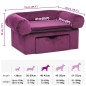 vidaXL Hundesofa mit Schublade Burgunderrot 75x50x38 cm Plüsch vidaXL Hundesofa mit Schublade Burgunderrot 75x50x38 cm Plüsch