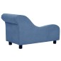 vidaXL Hundesofa mit Kissen Blau 83x44x44 cm Plüsch vidaXL Hundesofa mit Kissen Blau 83x44x44 cm Plüsch