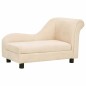 vidaXL Hundesofa mit Kissen Creme 83x44x44 cm Plüsch vidaXL Hundesofa mit Kissen Creme 83x44x44 cm Plüsch