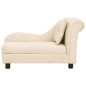 vidaXL Hundesofa mit Kissen Creme 83x44x44 cm Plüsch vidaXL Hundesofa mit Kissen Creme 83x44x44 cm Plüsch