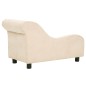 vidaXL Hundesofa mit Kissen Creme 83x44x44 cm Plüsch vidaXL Hundesofa mit Kissen Creme 83x44x44 cm Plüsch