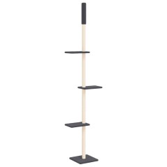 vidaXL Kratzbaum Deckenhoch Dunkelgrau 267,5-297,5 cm