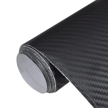 vidaXL Autofolie 3D Schwarz 100x150 cm