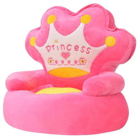 vidaXL Plüsch-Kindersessel Prinzessin Rosa 