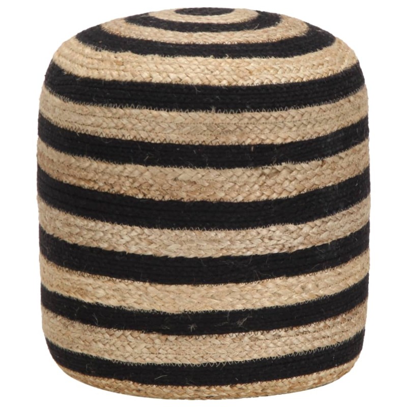 vidaXL Handgefertigter Sitzpuff Schwarz 40 x 45 cm Jute vidaXL Handgefertigter Sitzpuff Schwarz 40 x 45 cm Jute