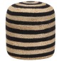 vidaXL Handgefertigter Sitzpuff Schwarz 40 x 45 cm Jute vidaXL Handgefertigter Sitzpuff Schwarz 40 x 45 cm Jute