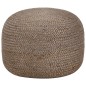 vidaXL Handgefertigter Sitzpuff Hellgrau 45 x 30 cm Jute vidaXL Handgefertigter Sitzpuff Hellgrau 45 x 30 cm Jute