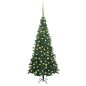Künstlicher Weihnachtsbaum mit LEDs & Kugeln L 240 cm Grün Künstlicher Weihnachtsbaum mit LEDs & Kugeln L 240 cm Grün