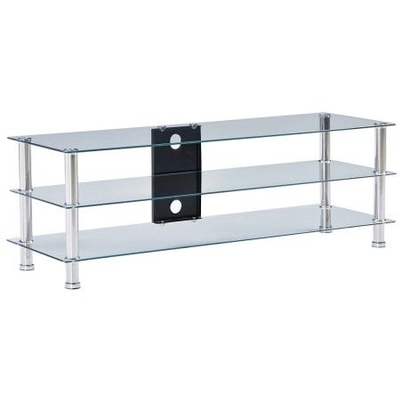 vidaXL TV-Tisch Transparent 120 x 40 x 40 cm Gehärtetes Glas