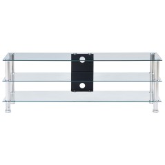 vidaXL TV-Tisch Transparent 120 x 40 x 40 cm Gehärtetes Glas