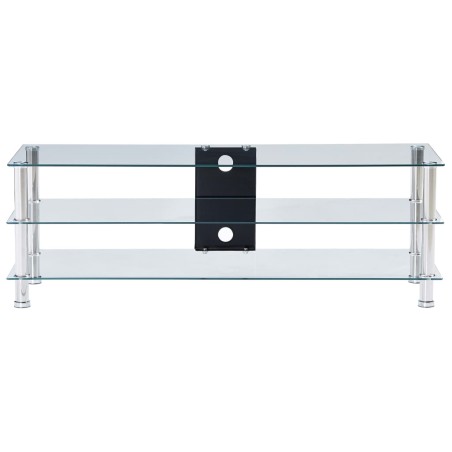 vidaXL TV-Tisch Transparent 120 x 40 x 40 cm Gehärtetes Glas